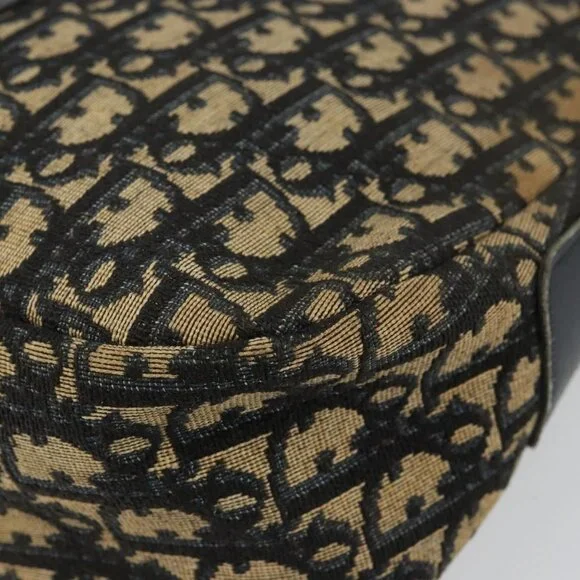 Authentic Christian Dior Trotter Canvas Shoulder Bag Navy Gold - Picture 16 of 16